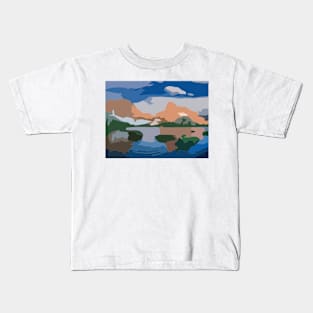 Abstract Mountain Painting Kids T-Shirt